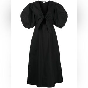 NWT RHODE Black Greer Puff Sleeve Dress